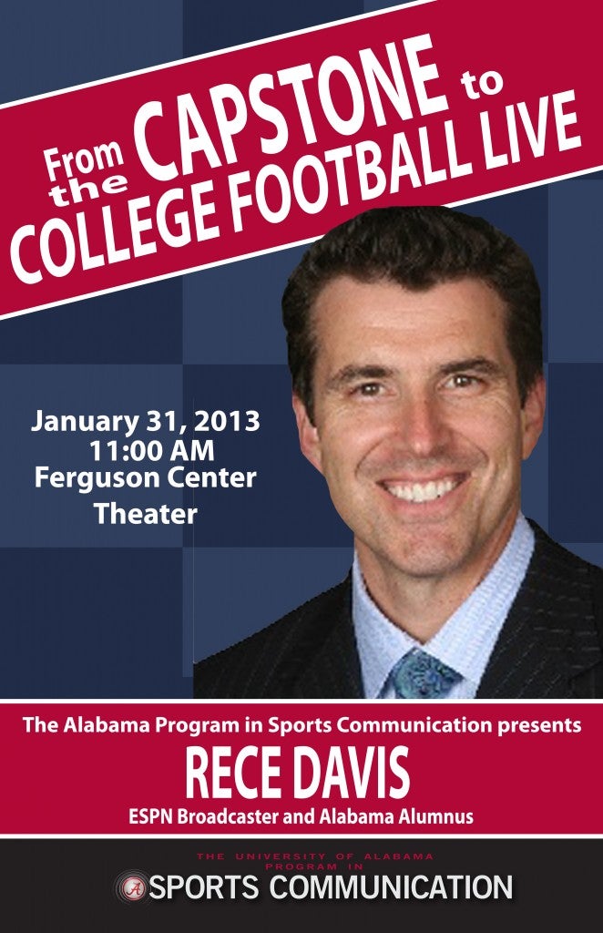 UA Alumnus, ESPN Announcer Rece Davis Set To Speak - University Of Alabama News