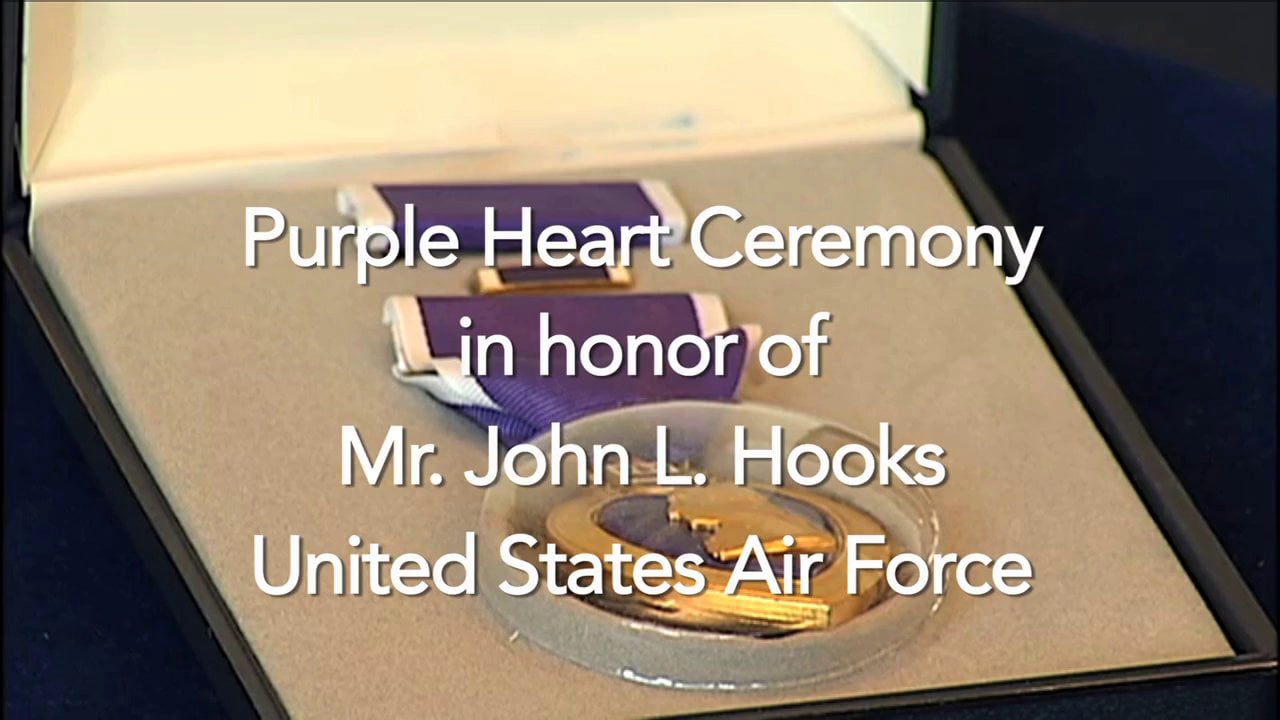 Purple Heart Ceremony for Mr. John L. Hooks