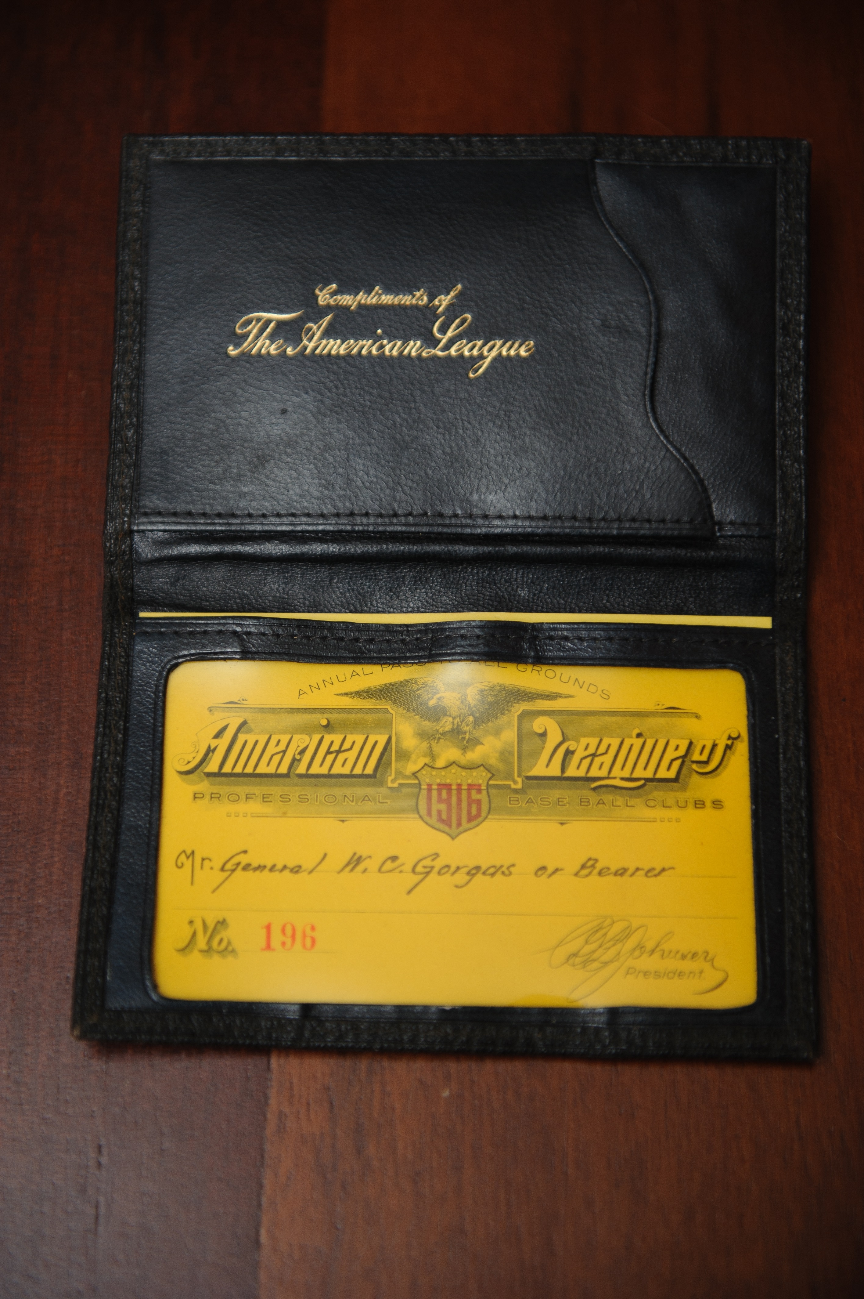 UA Museums’ Collections Spotlight: William Gorgas’ American League Annual Pass