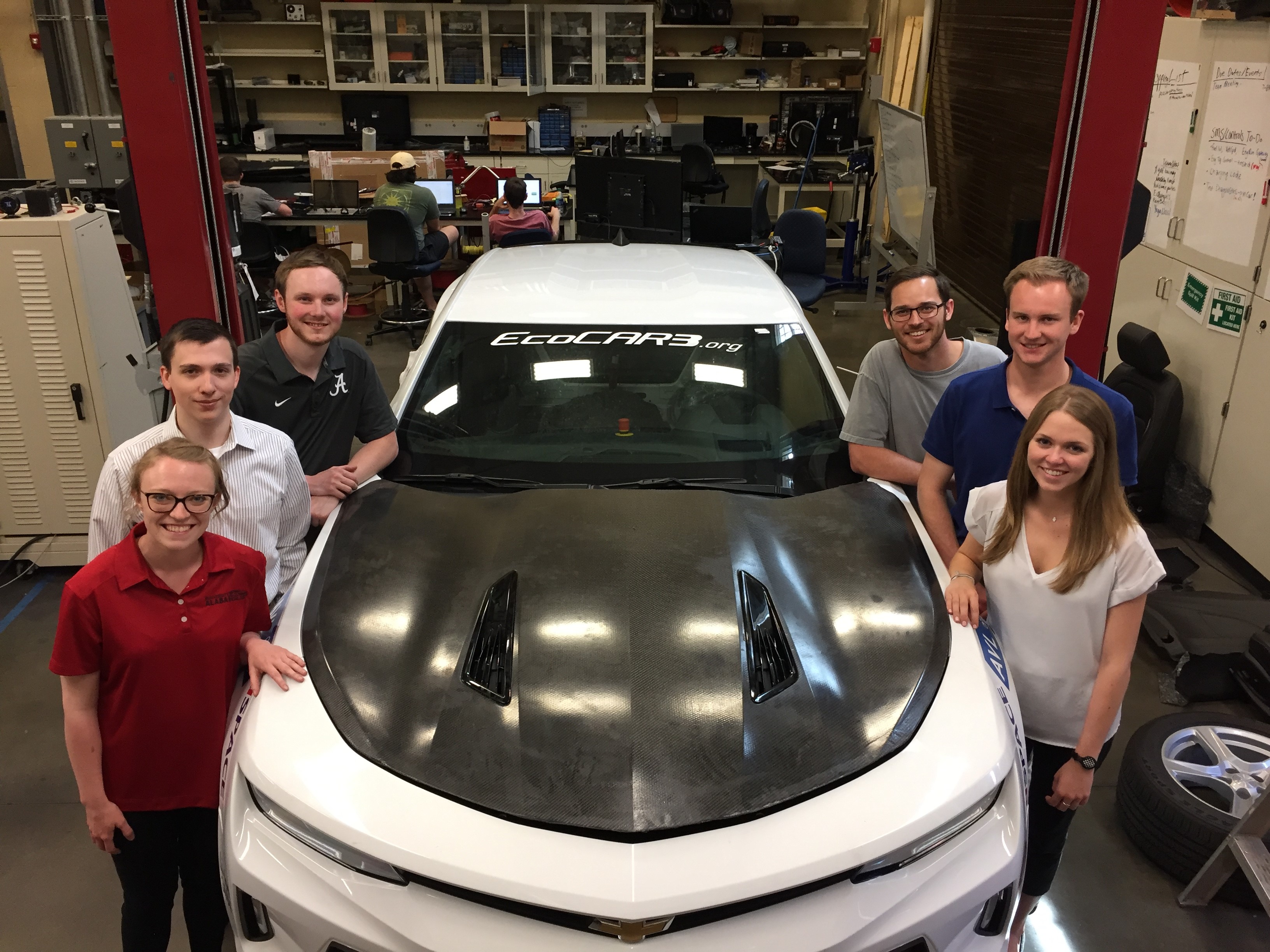 UA Students Build Lightweight, Strong Hood for Chevy Camaro