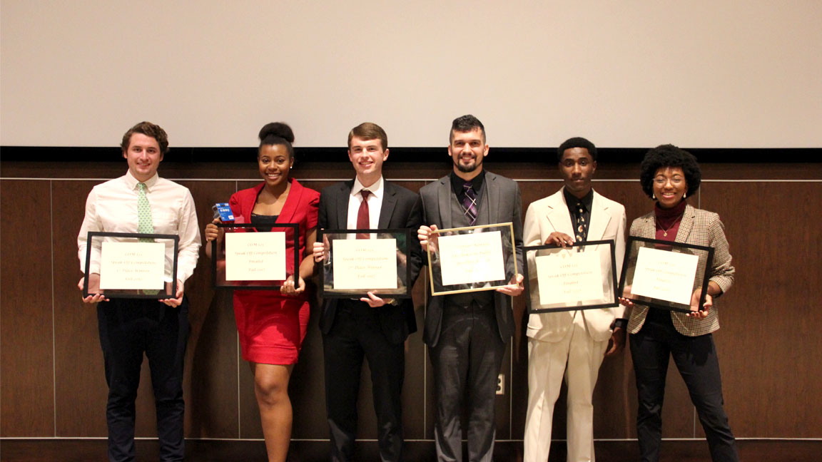 Holt Wins Speak Off; Six Finalists Eligible to Compete for $10,000 Prize
