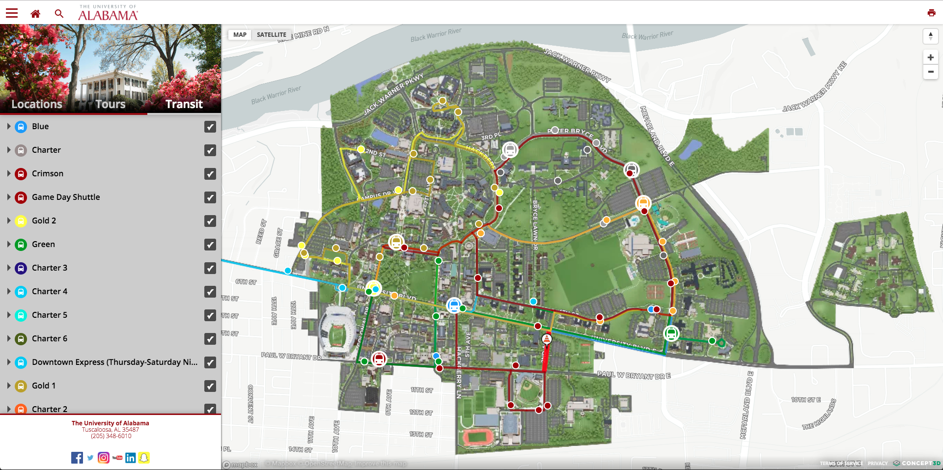 University Rolls Out New, Real Time, Interactive Campus Map