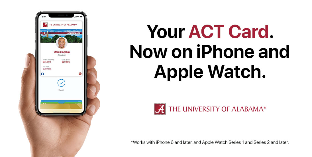 UA Now Offers Campus ID on iPhone and Apple Watch