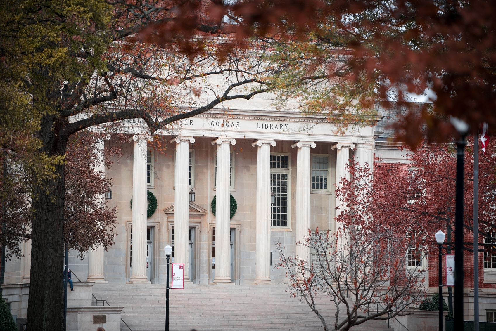 The exterior of Gorgas Library