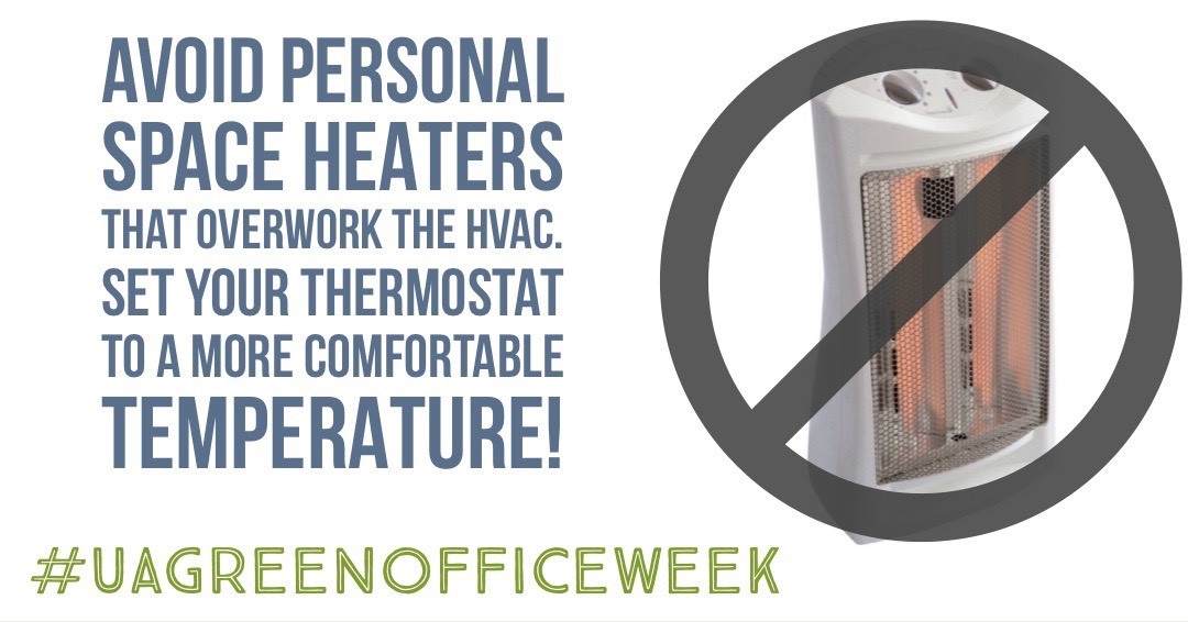 UA Green Office Week Tip: Adjust Your Thermostat