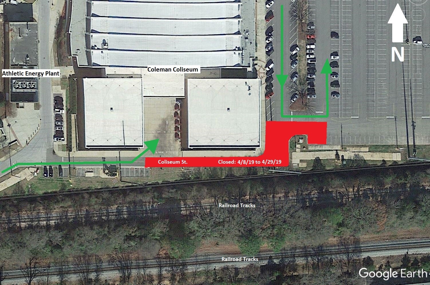 Coliseum Street Road Closure Starts April 8 University of Alabama News