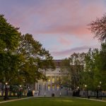 A sunrise over Gorgas Library on The University of Alabama campus..
