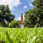 Denny Chimes, perspective is looking up from the ground
