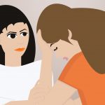 Cartoon of a woman counseling another woman