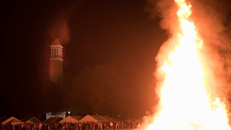 Homecoming bonfire