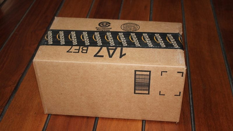 A package left on a porch.