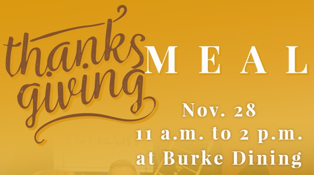 Thanksgiving meal information