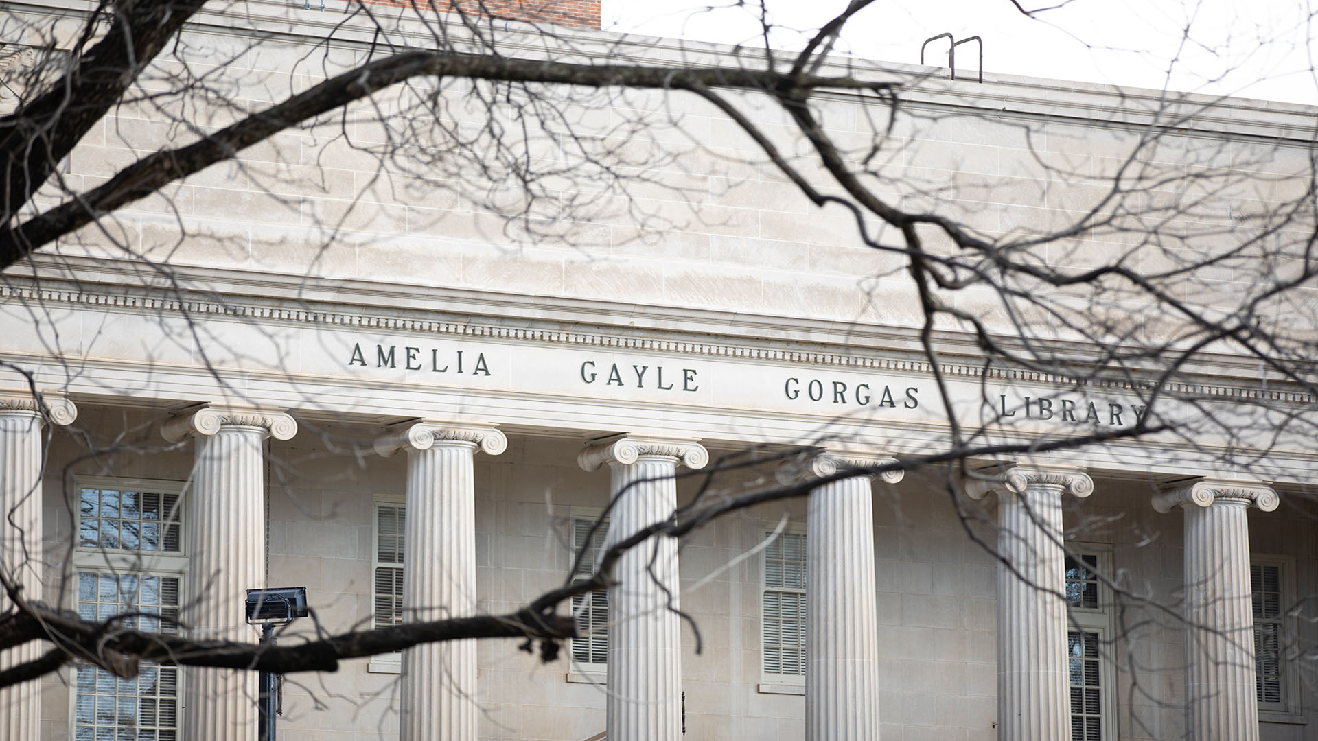 Close-up image of Gorgas Library