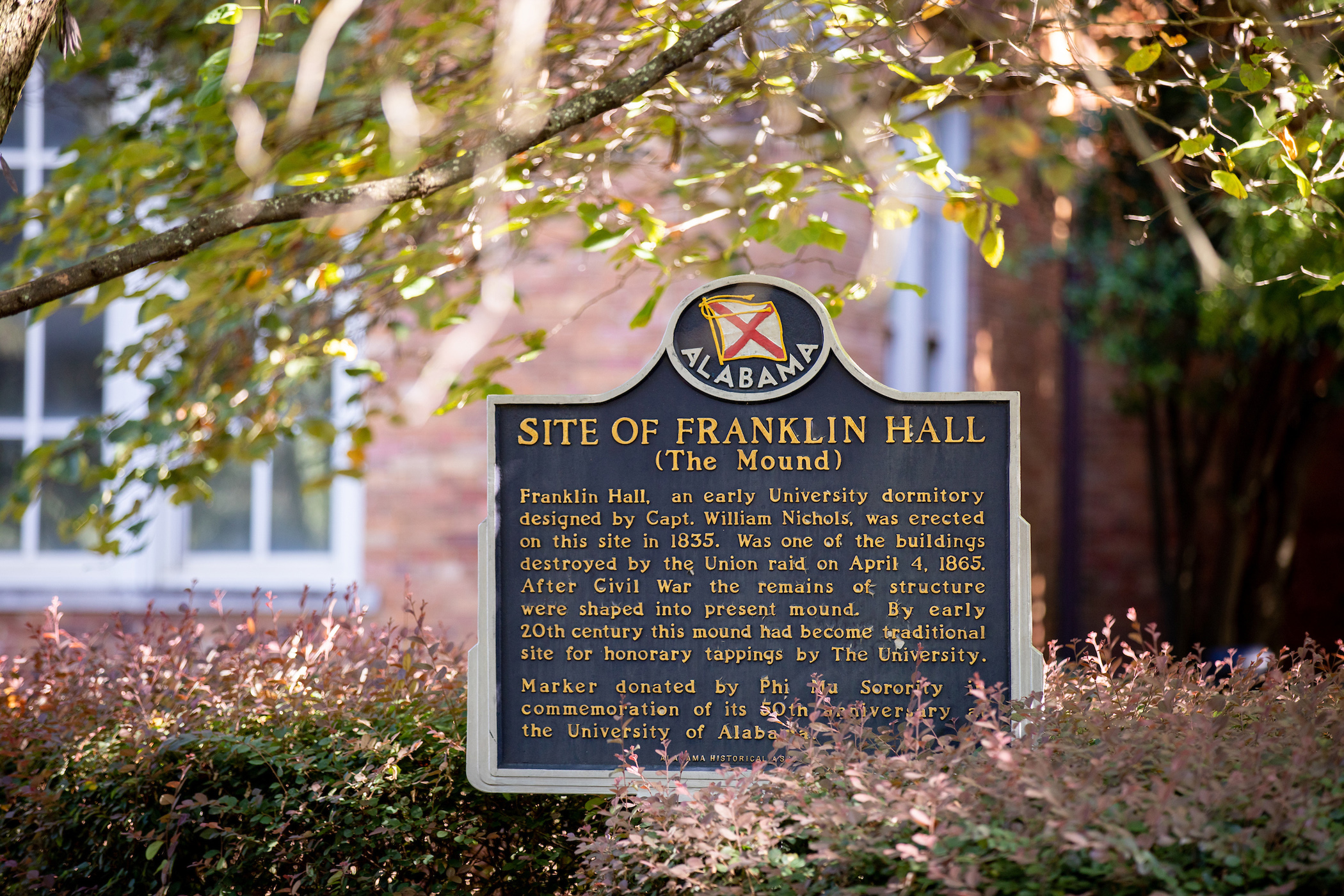 Historical marker for the Mound