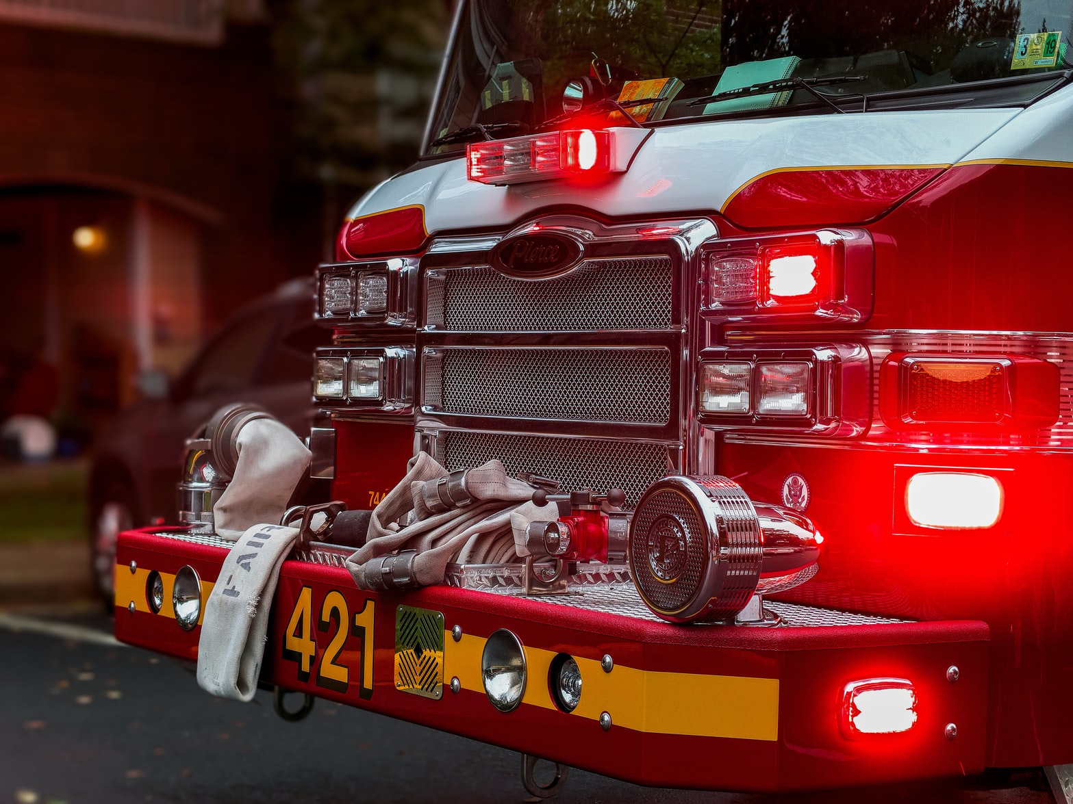 Front of fire truck
