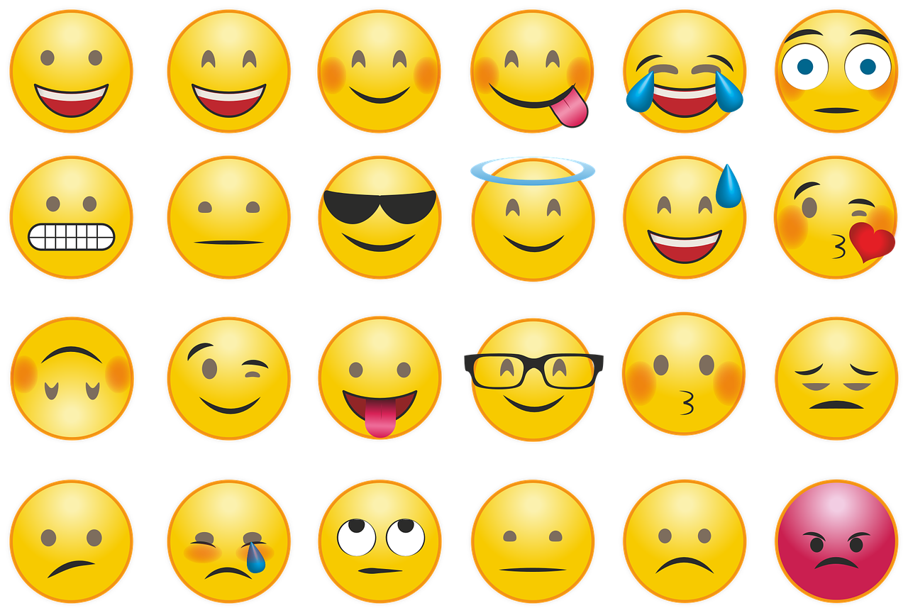 Different emojis in a grid.