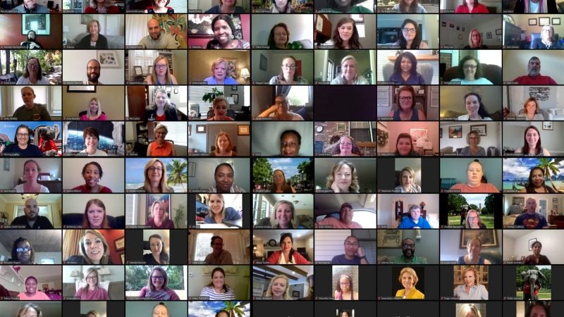 CCN faculty and staff attending the College Assembly via Zoom.