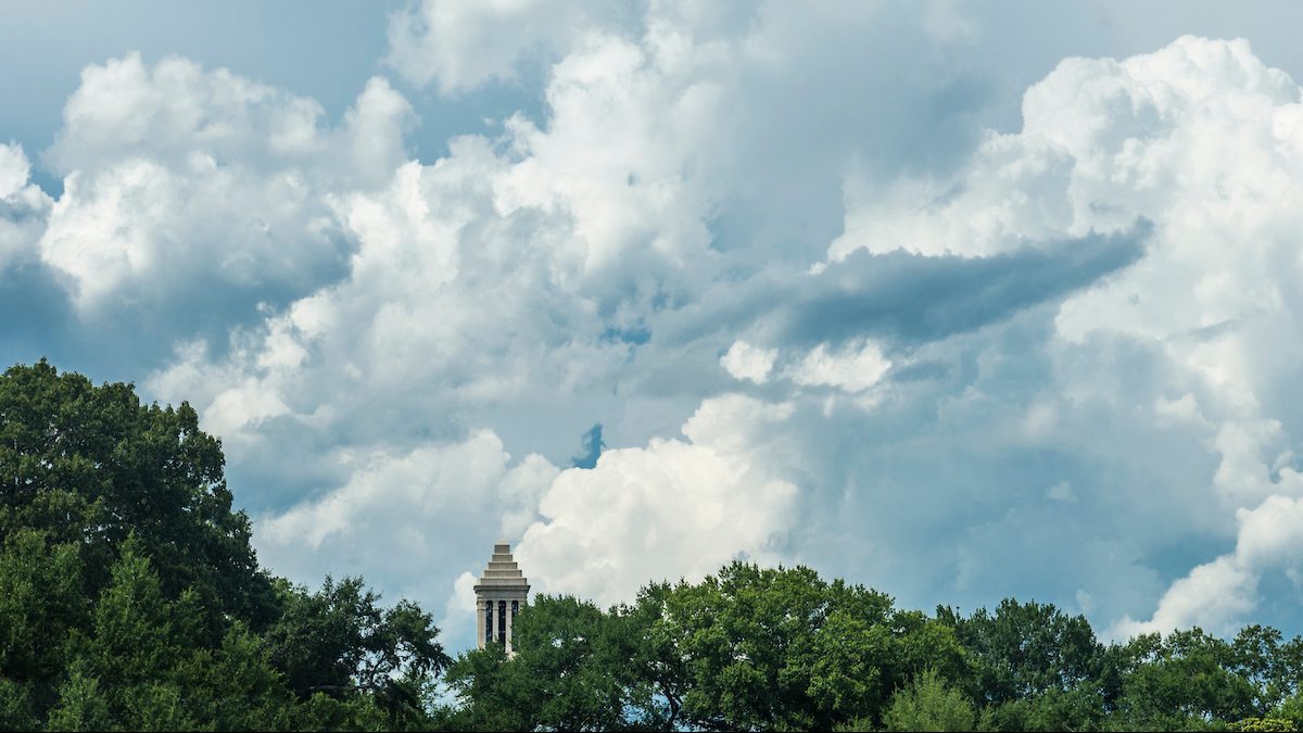 Clouds over Denny Chimes
