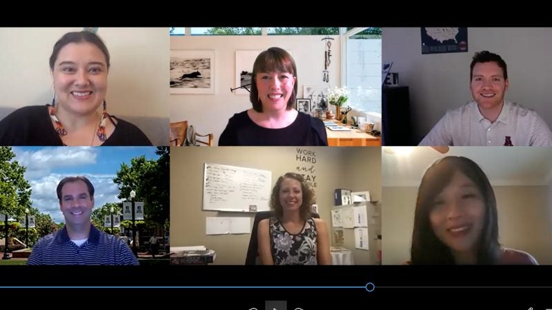 A Zoom videoconference with the 2020 Grant Writing Institute cohort