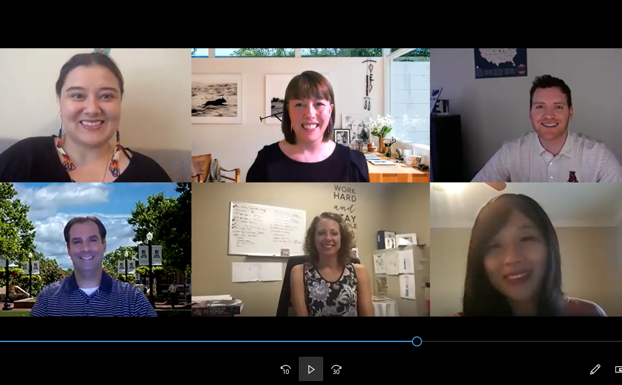 A Zoom videoconference with the 2020 Grant Writing Institute cohort