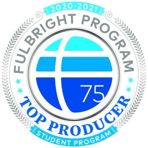The Top Fulbright Producer logo.