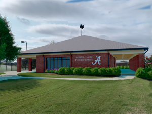 A rendering of the outside of the new tennis facility