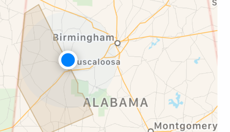 Map of Tuscaloosa County Alabama