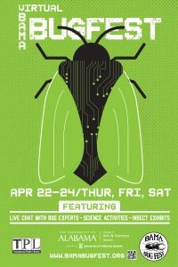 The Bama Bug Fest post that includes the image of a fly and the event dates