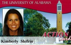 image of the old action card featuring denny chimes on a red background