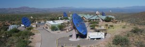 Satellite-like dishes and support buildings in Arizona.