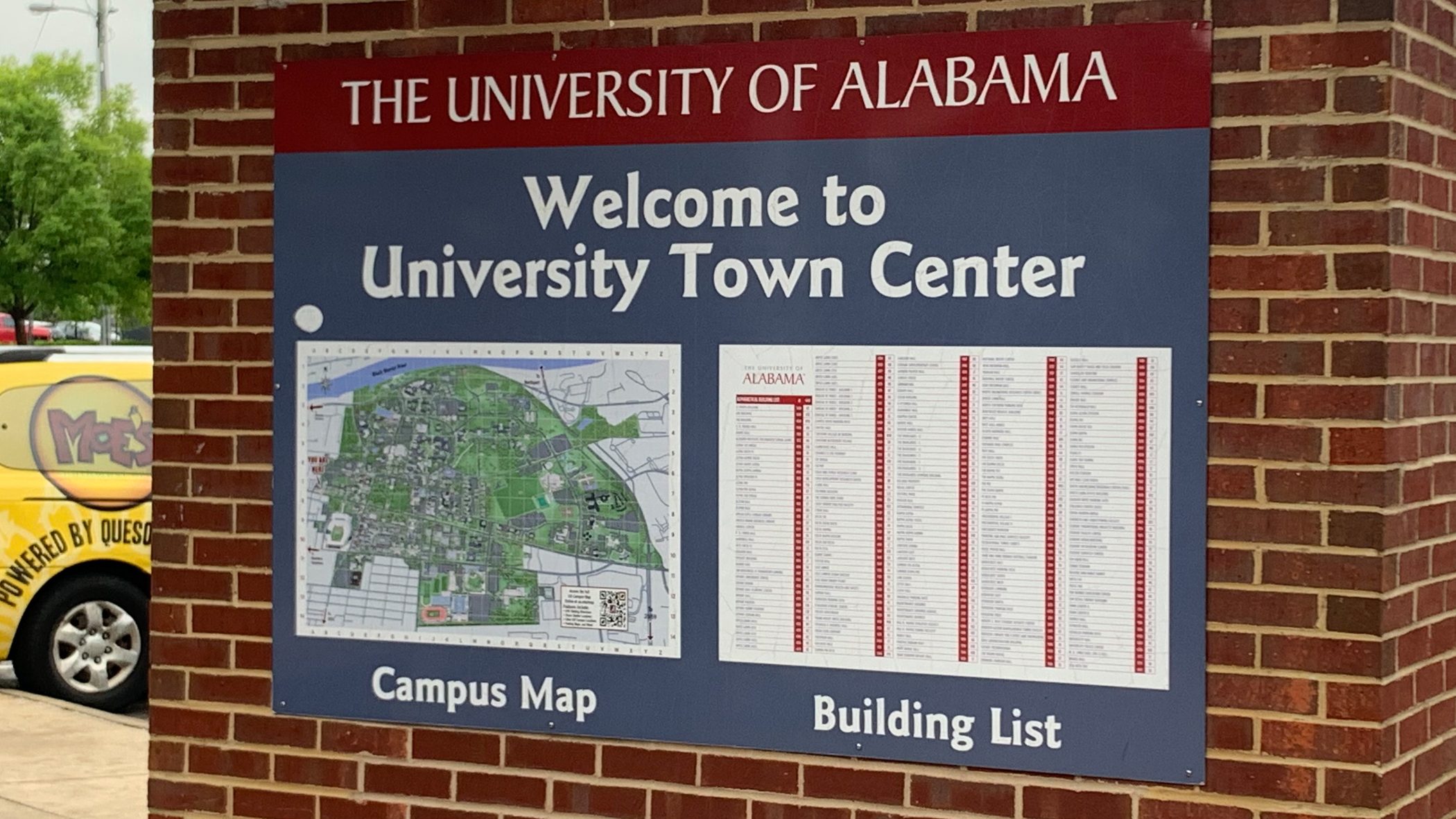 A map of University Town Center