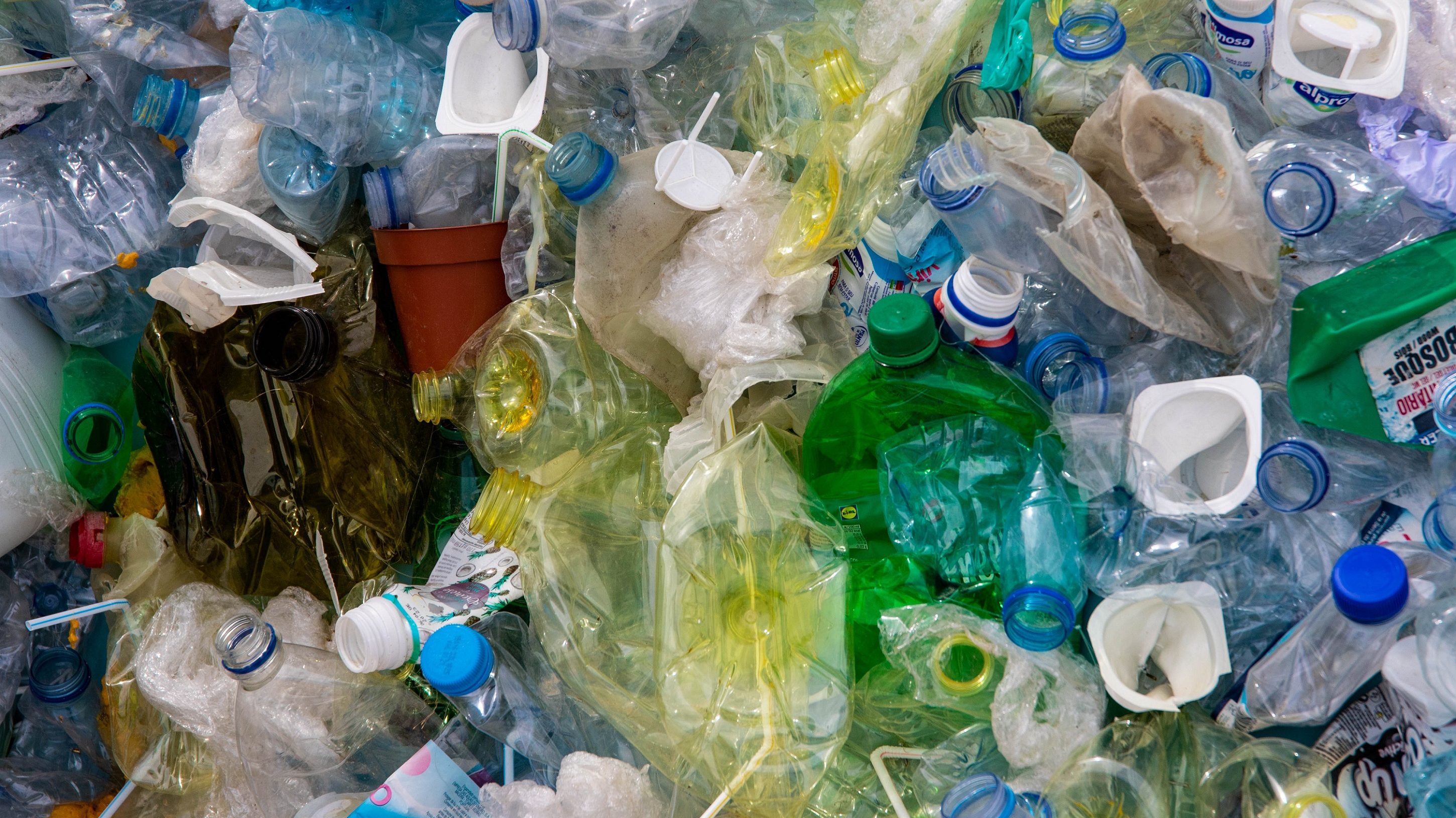 A jumble of plastic waste