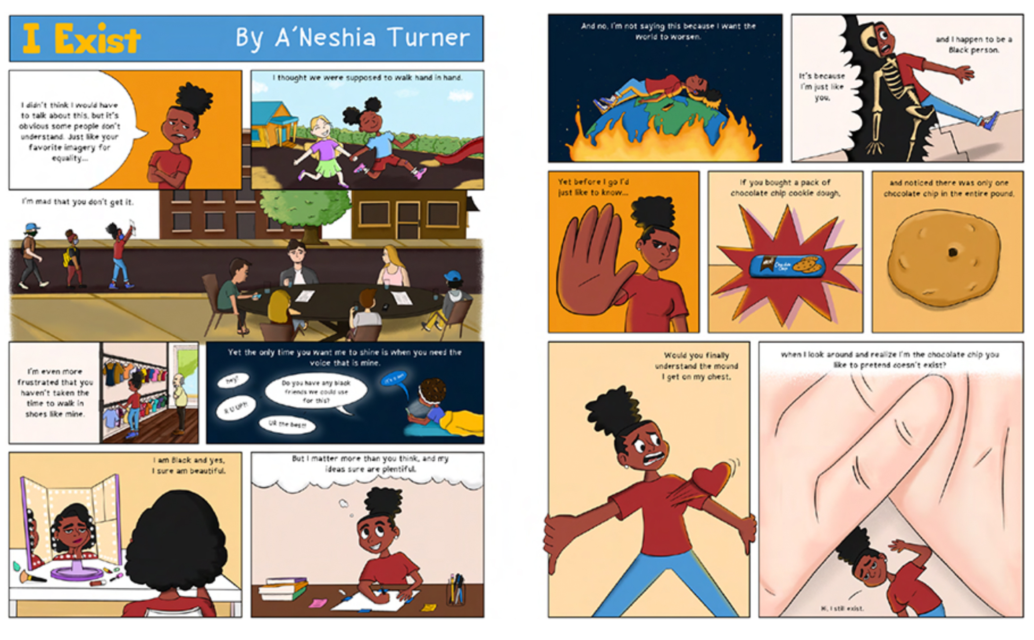 A’Neshia Turner's I Exist award winning comic strip