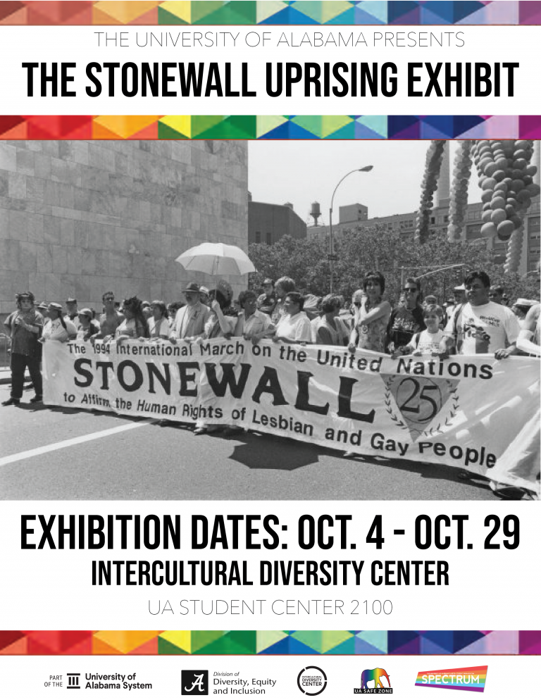 Flyer for UA's LGBTQIA+ History Month celebration