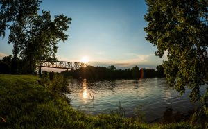 The Black Warrior River at sunset