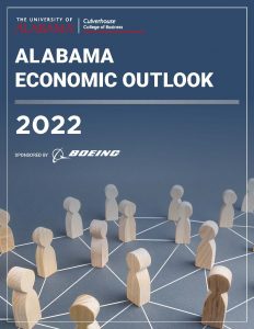 The cover of a the "Alabama Economic Outlook" 2022.