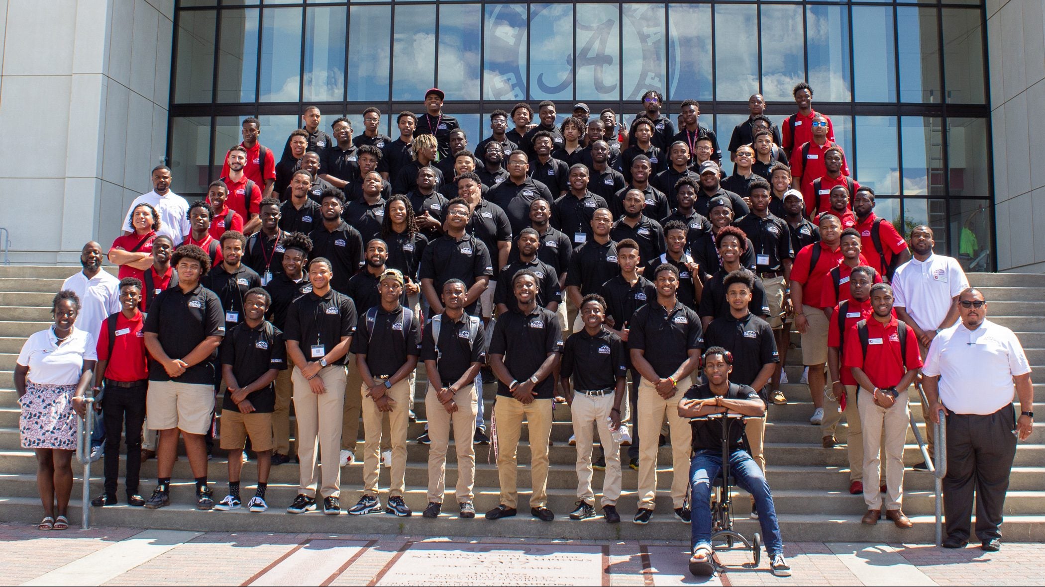 The 2019 BRIDGE cohort in front of Bryant-Denny Stadium