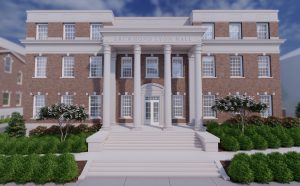 The rendering of Drummond Lyon Hall