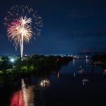 fireworks over the Black Warrior River