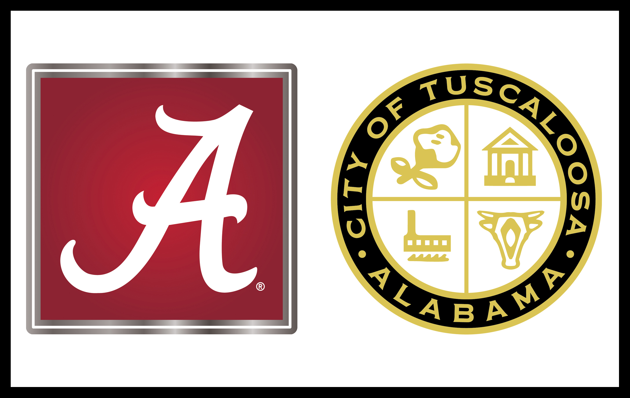The University of Alabama and City of Tuscaloosa seals