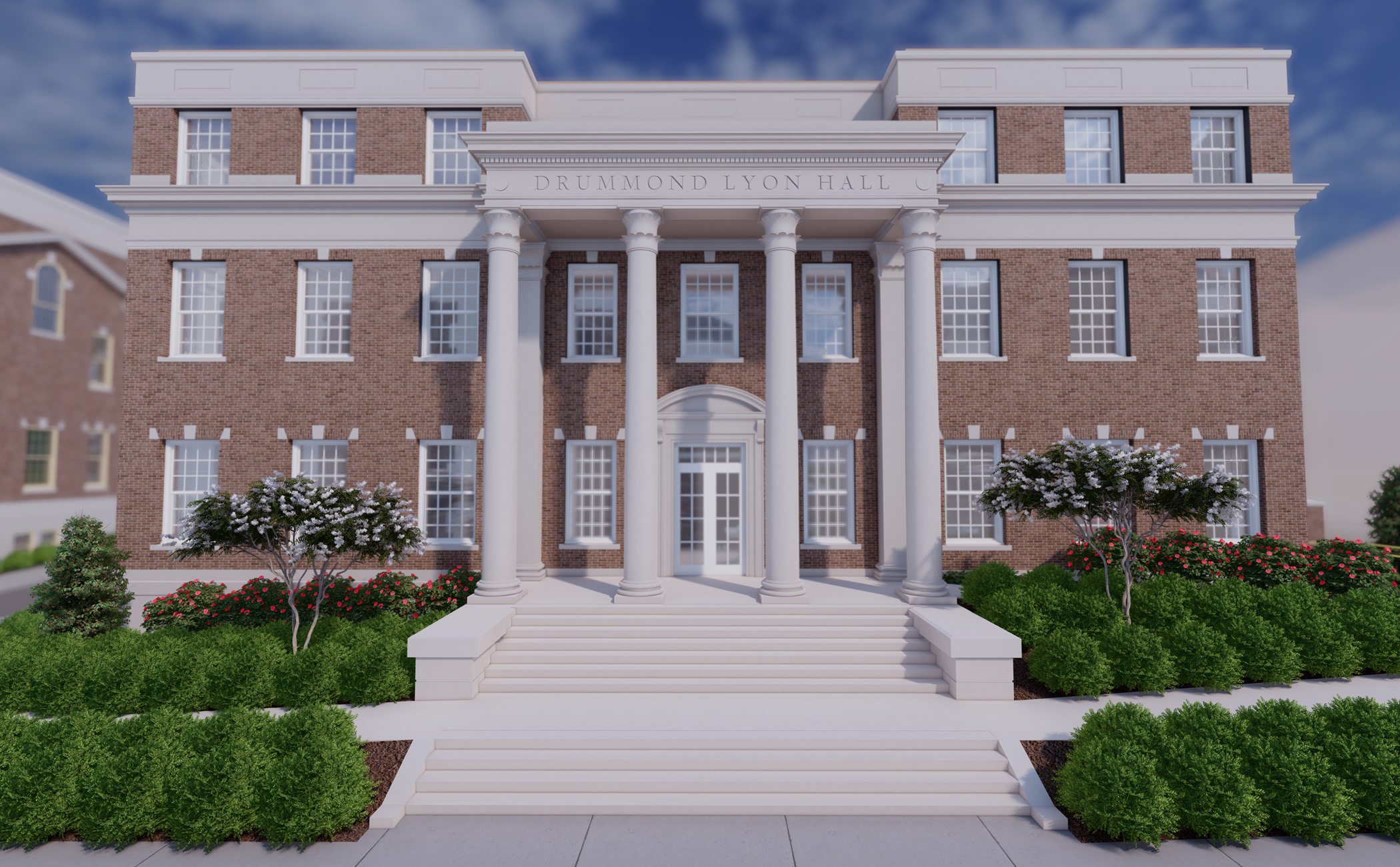 A rendering of Drummond Lyon Hall
