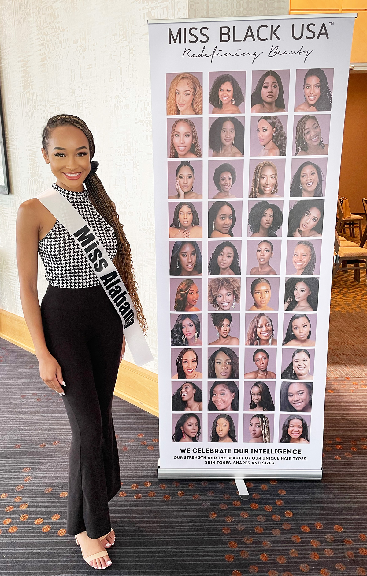 Taite in Washington, DC pictured alongside other Miss Black USA participants.