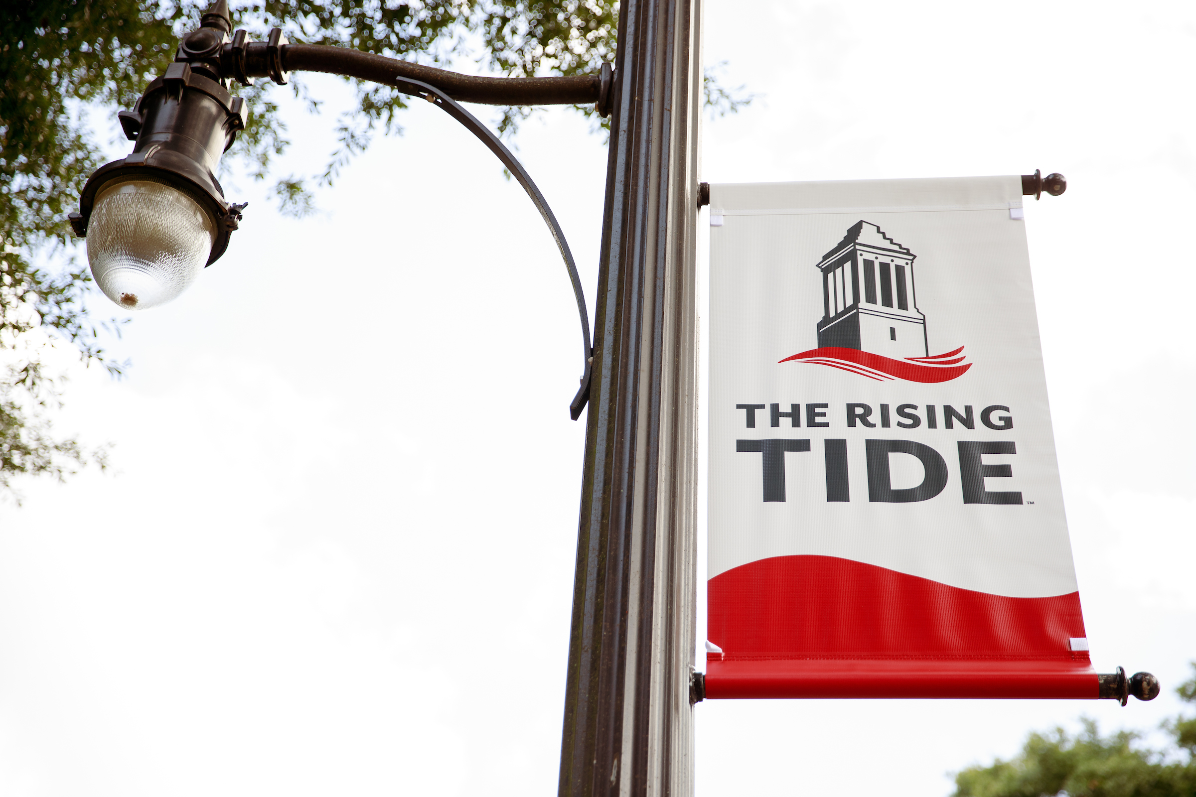 A banner that reads "The Rising Tide"