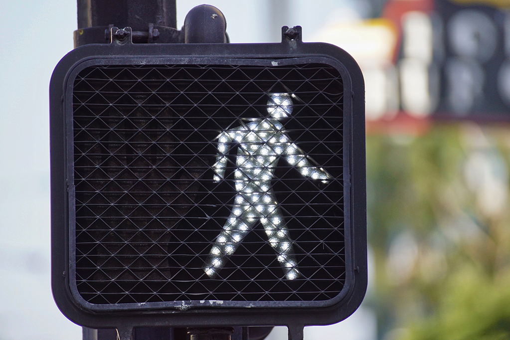 A crosswalk signal.