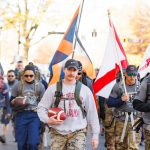 Student veterans marching in Operation Iron Ruck