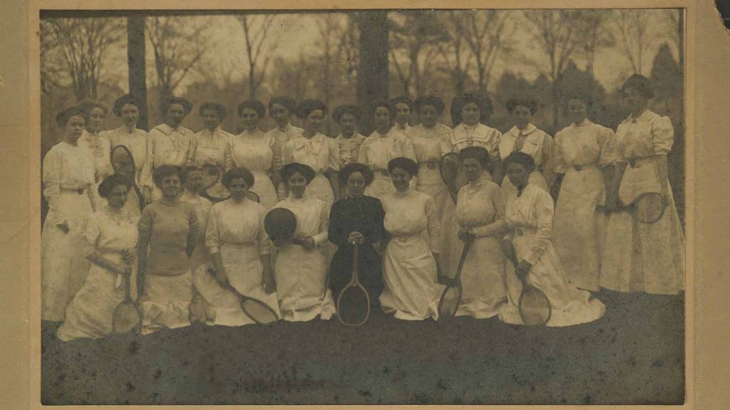 Women tennis players circa 1910 Courtesy of The University of Alabama Libraries Special Collections.
