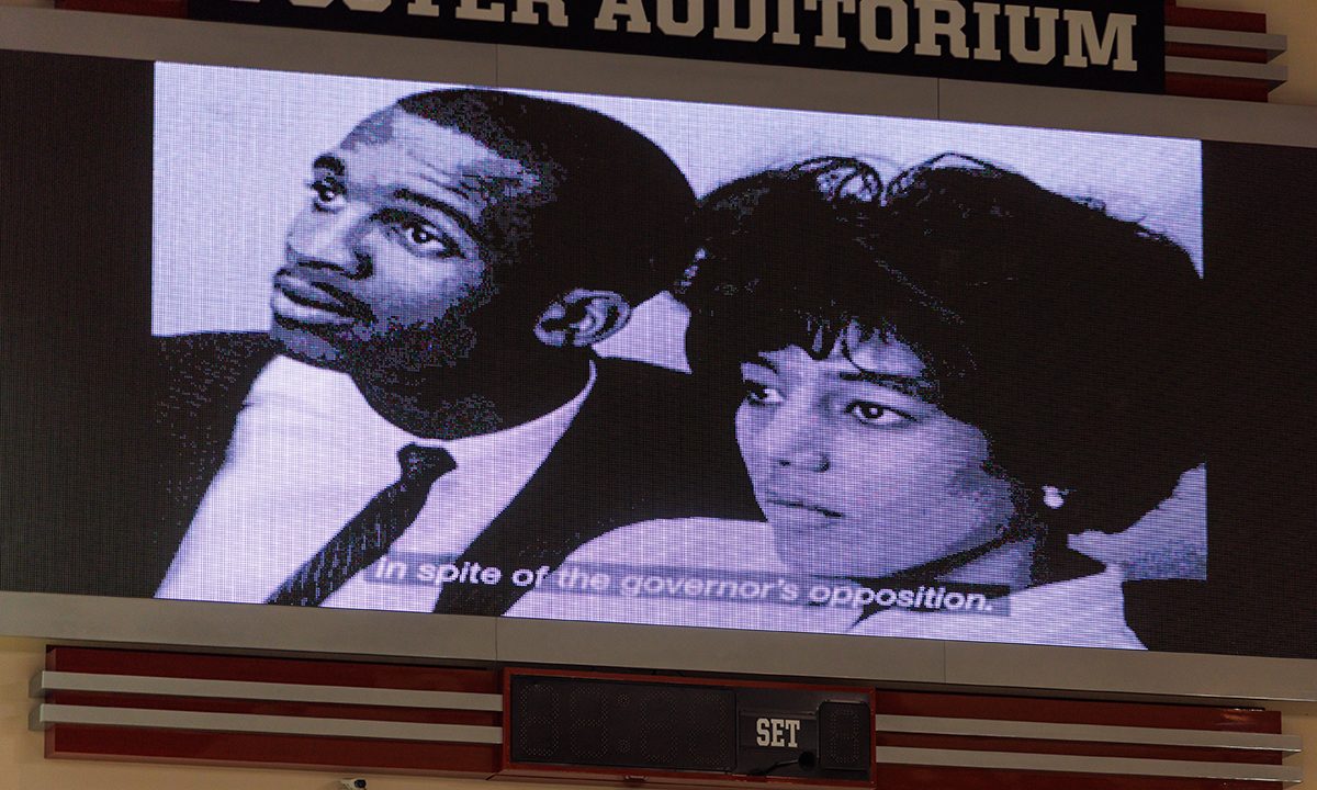 Close up of James Hood and Vivian Malone in documentary