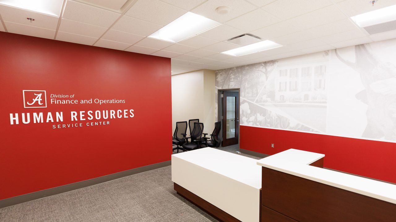 The front office of the new Human Resources Service Center
