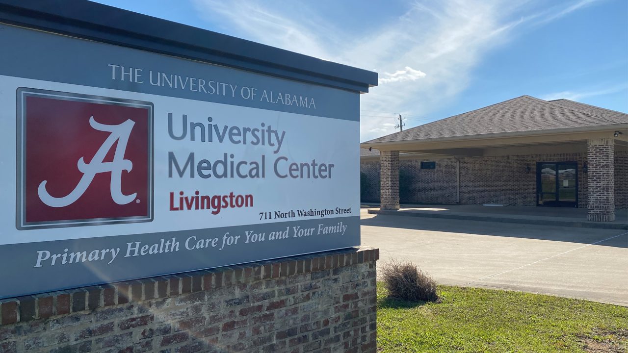 The front sign and exterior of University Medical Center in Livingston