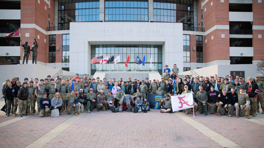 Operation Iron Ruck participants posing before the start of the ruck